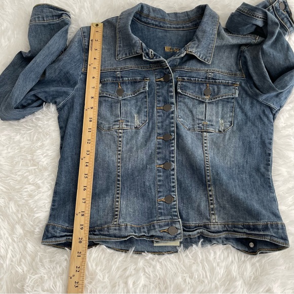Kut from the Kloth Denim Amelia Jacket Women’s Size XL Medium Wash Red Lips - Picture 10 of 10